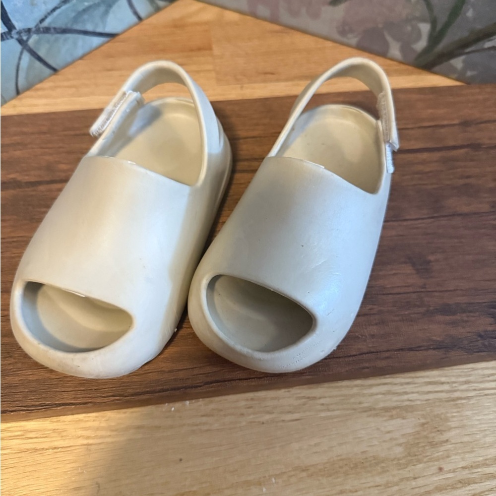 Kids Cream Slip-On Shoes